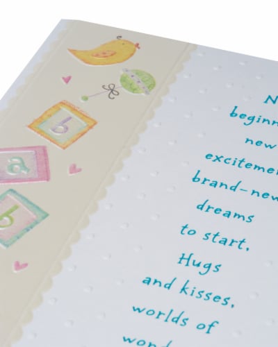 American Greetings Baby Shower Card (Warm Wishes) Perspective: top