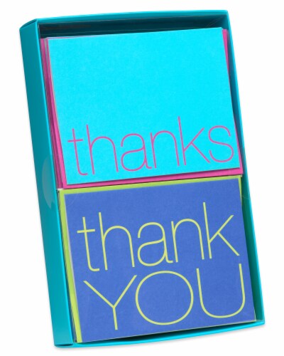 American Greetings Bold Multicolored Thank-You Cards with Envelopes Perspective: top