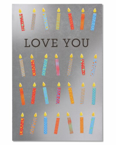 American Greetings Birthday Card (Candles Love You) Perspective: top