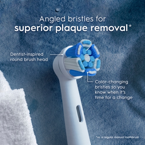 Oral-B iO Ultimate Clean Replacement Brush Heads, White, 2 count Perspective: top