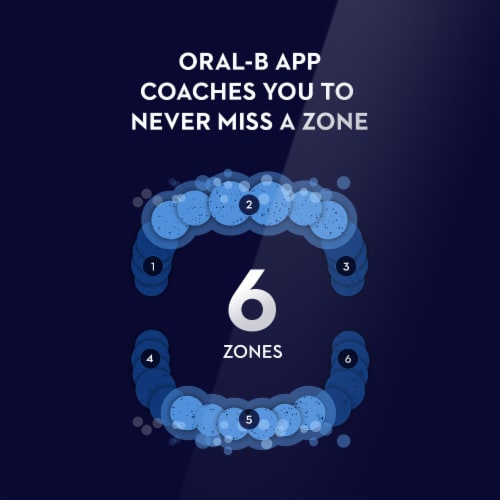 Oral-B Black iO Series 7 Electric Toothbrush with Two Brush Heads Perspective: top