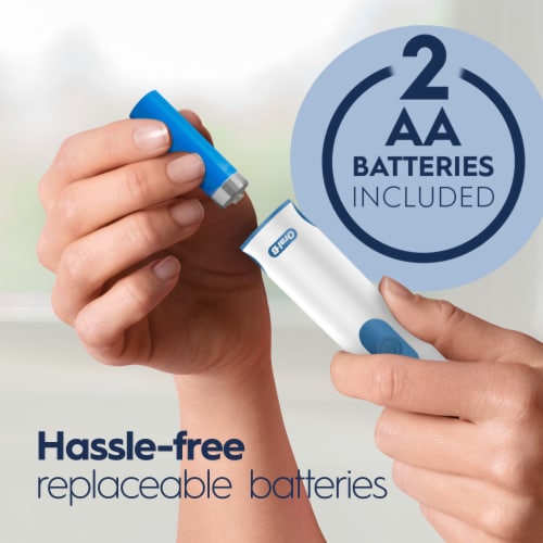 Oral-B Revolution White Battery Toothbrush Perspective: top