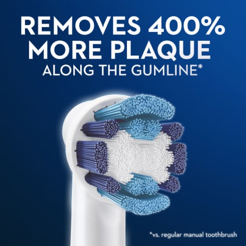 Oral-B Precision Clean Electric Toothbrush Replacement Brush Heads Perspective: top