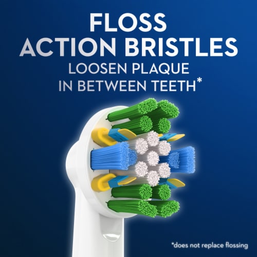 Oral-B FlossAction Electric Toothbrush Replacement Brush Heads Perspective: top