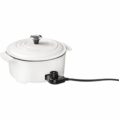 THE ROCK 3.2 Qt. White Electric Casserole Slow Cooker THE ROCK 3.2 Qt. White Electric Casserole Slow Cooker