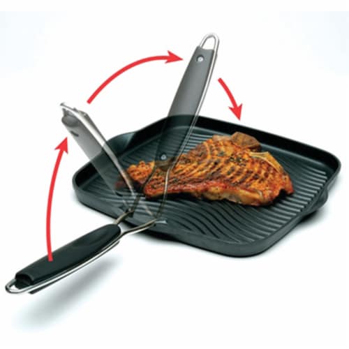 Starfrit 10 x 10 in. Grill Pan with Foldable Handle Perspective: top