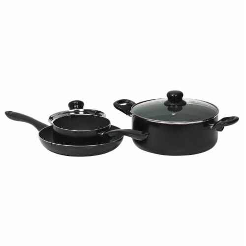 Simplicity 5-Piece Cookware Set with Bakelite® Handles Perspective: top