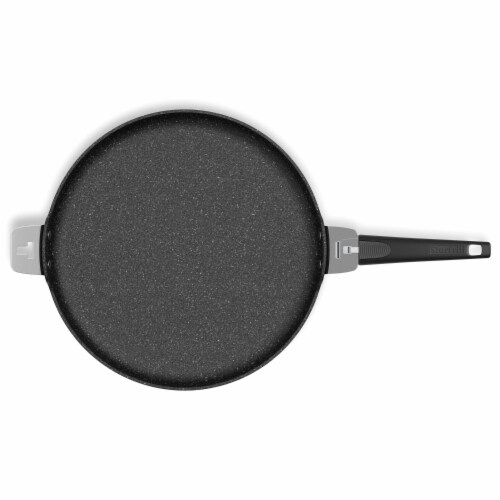 12.5-Inch Pizza Pan/Flat Griddle with T-Lock Detachable Handle Perspective: top