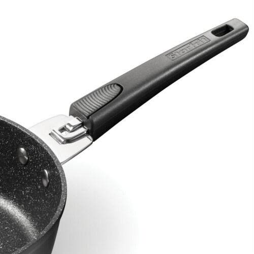 THE ROCK by Starfrit 9-Inch Deep Fry Pan/Dutch Oven with Lid and T-Lock Perspective: top
