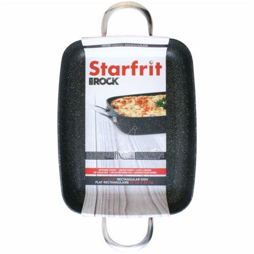 Starfrit The Rock Oven & Bakeware with Riveted Stainless Steel Handles - Oblong Perspective: top