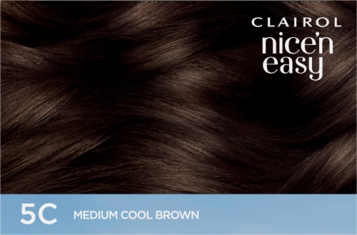Clairol Nice n' Easy Permanent Hair Color 5C Medium Cool Brown Perspective: top