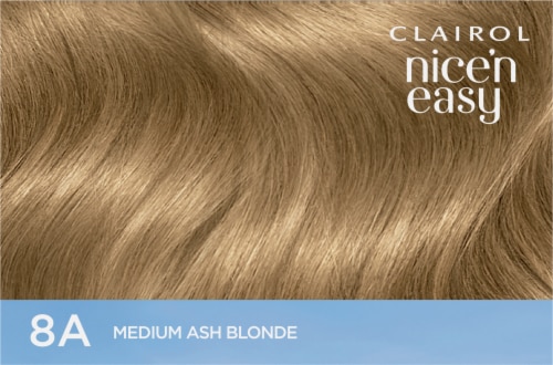 Clairol Nice'n Easy Permanent Hair Color 8A Medium Ash Blonde Perspective: top