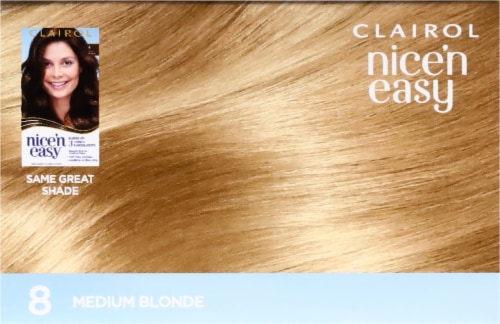 Clairol Nice'n Easy 8 Medium Blonde Permanent Hair Color Perspective: top