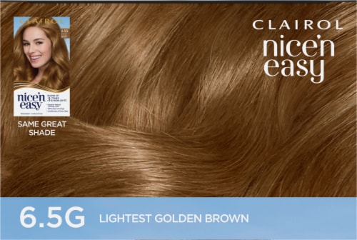 Clairol Nice'n Easy 6.5G Lightest Golden Brown Permanent Hair Color Perspective: top