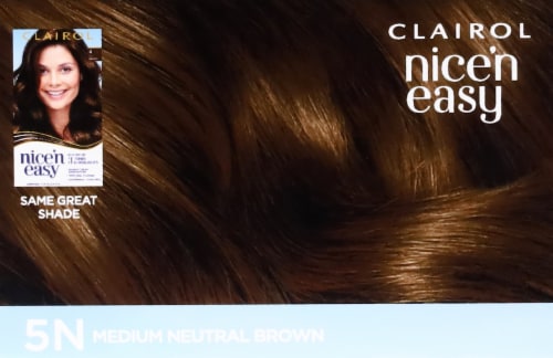 Clairol Nice'n Easy 5N Medium Neutral Brown Permanent Hair Color Perspective: top