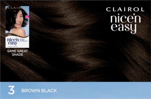 Clairol Nice'n Easy Permanent Hair Color 3 Brown Black Perspective: top