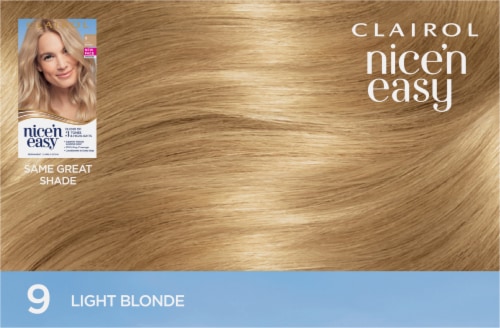 Clairol Nice'n Easy 9 Light Blonde Permanent Hair Color Perspective: top