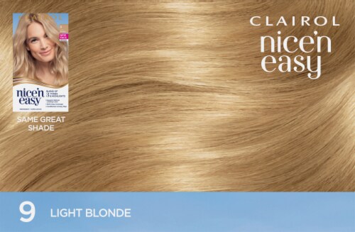 Clairol Nice'n Easy 9 Light Blonde Permanent Hair Color Perspective: top