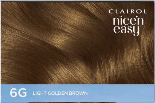 Clairol Natural Looking Nice'n Easy Permanent 6G Light Golden Brown Color Perspective: top
