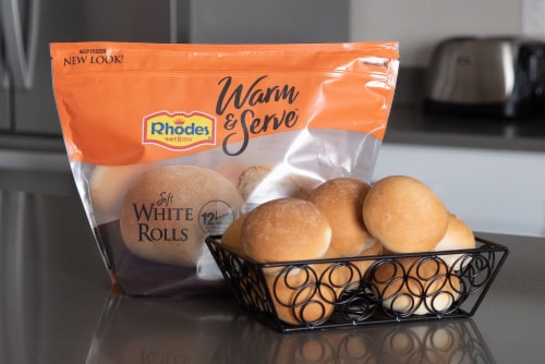 Rhodes Warm & Serve Frozen Soft White Rolls Perspective: top