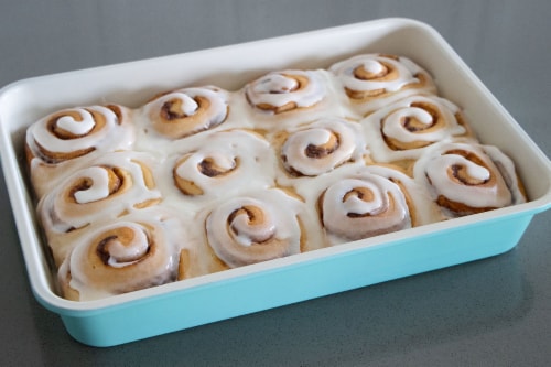 Rhodes Frozen Cinnamon Rolls with Cream Cheese Frosting Perspective: top