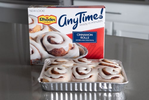 Rhodes AnyTime! Frozen Cinnamon Rolls with Cream Cheese Frosting Perspective: top
