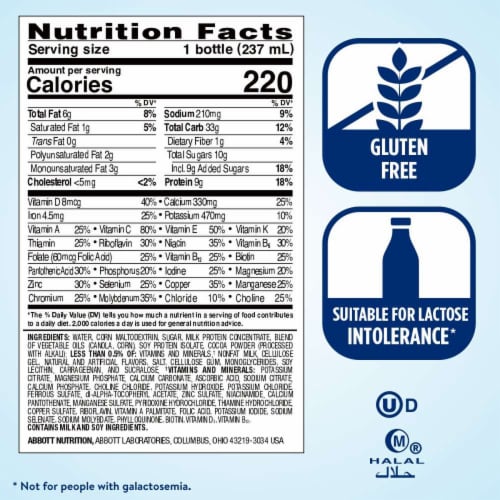 Ensure® Original Milk Chocolate Ready-to-Drink Nutrition Shakes Perspective: top