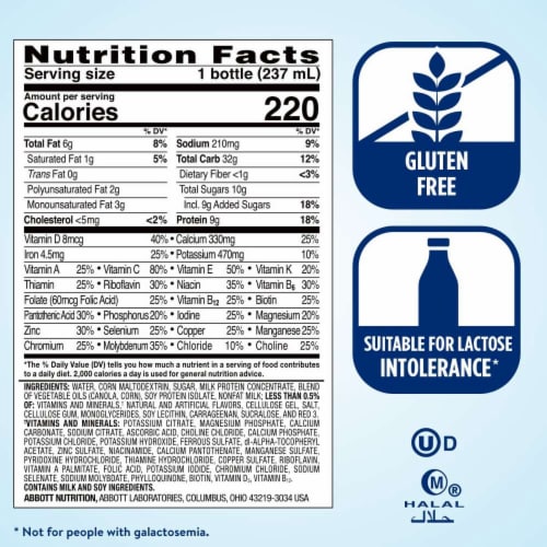 Ensure® Original Strawberry Ready-to-Drink Nutrition Shakes Perspective: top