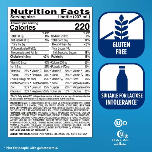 Ensure® Original Vanilla Ready-to-Drink Nutrition Shakes Perspective: top