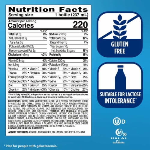 Ensure® Original Milk Chocolate Nutrition Shake Perspective: top