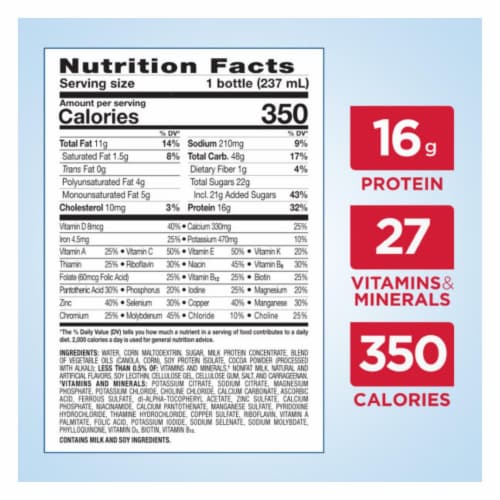 Ensure® Plus Dark Chocolate Ready-to-Drink Nutrition Shake Perspective: top