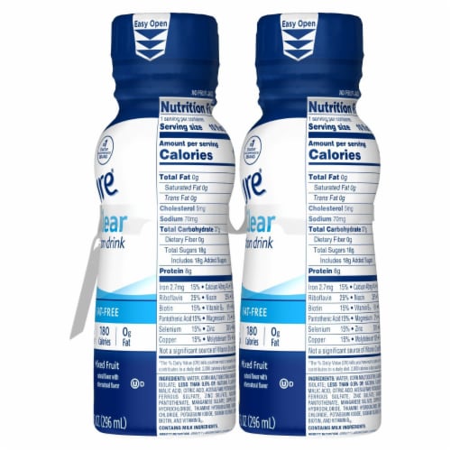 Ensure® Clear Mixed Fruit Nutrition Drink Perspective: top