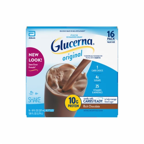 Glucerna® Rich Chocolate Nutritional Shakes Value Size Perspective: top