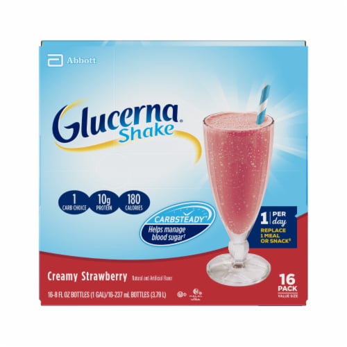Glucerna® Creamy Strawberry Ready-to-Drink Nutritional Shake Perspective: top