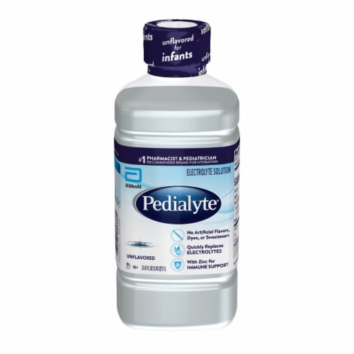 Pedialyte® Unflavored Electrolyte Solution Perspective: top