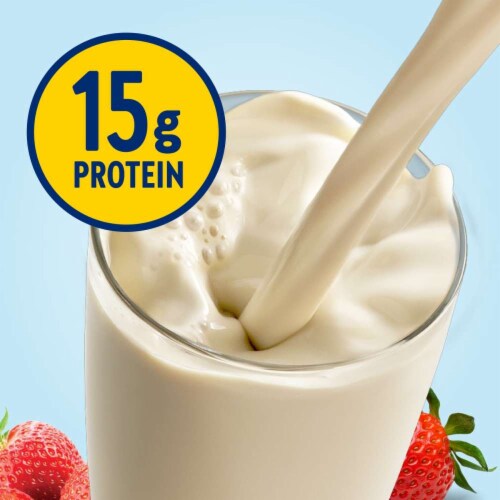 Glucerna® Hunger Smart® Classic Strawberry Nutritional Shake Bottles Perspective: top