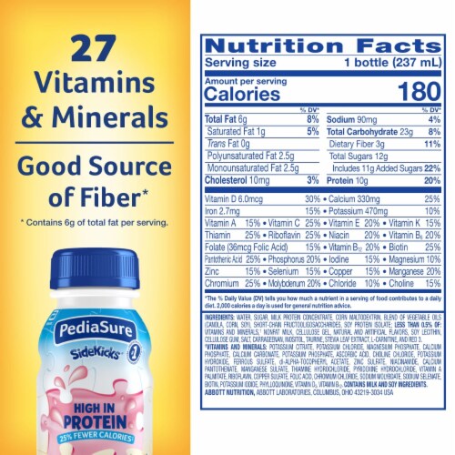 PediaSure Sidekicks Strawberry Shakes Perspective: top