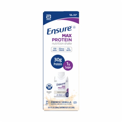 Ensure® French Vanilla Max Protein Nutrition Shake Perspective: top