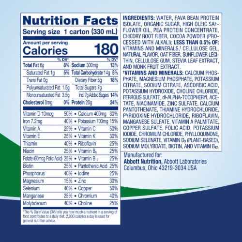 Ensure® Chocolate Plant-Based Protein Nutrition Shake Perspective: top