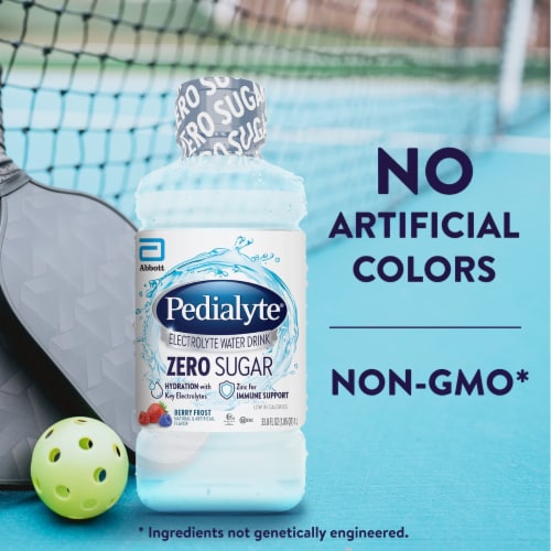 Pedialyte Zero Sugar Electrolyte Water - Berry Frost Perspective: top