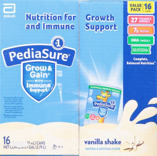 Pediasure® Vanilla Shake Grow and Gain® With Immune Support Perspective: top