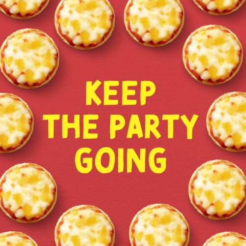 Bagel Bites Three Cheese Mini Pizza Bagel Frozen Snacks Perspective: top
