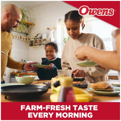 Owens Premium Pork Breakfast Hot Sausage Roll Perspective: top