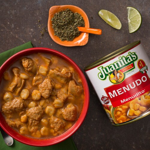 Juanita’s Foods Ready to Serve Original Menudo Soup, 25 oz Can Perspective: top