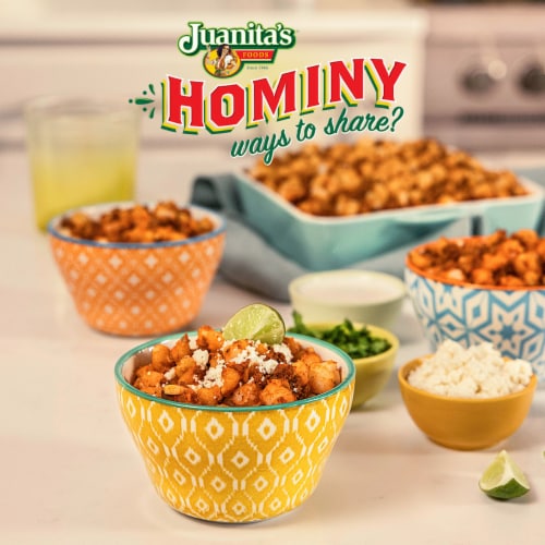 Juanita’s Foods Mexican Style Hominy, 25 oz, Can Perspective: top