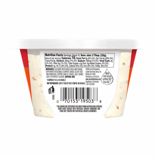 Président® Rondelé® Creamy Whipped Garden Veggie Spreadable Cheese 8 oz Perspective: top