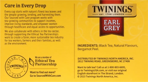Twinings® Earl Grey Black Tea Bags Perspective: top
