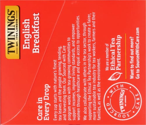 Twinings Of London® English Breakfast Black Tea Bags Perspective: top