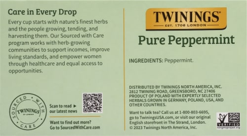 Twinings® of London Pure Peppermint Herbal Tea Perspective: top