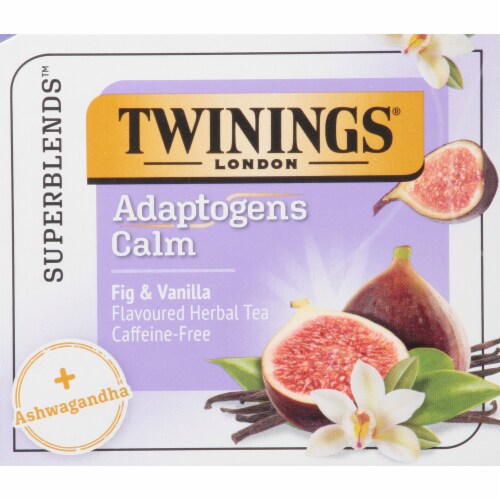 Twinings of London® Adaptogens Calm Fig & Vanilla Tea Bags Perspective: top